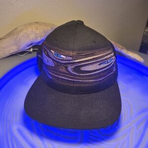 Black Cap with Abstract Design